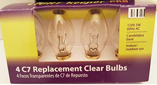 C7 Clear Replacement Bulbs - Pack of 4