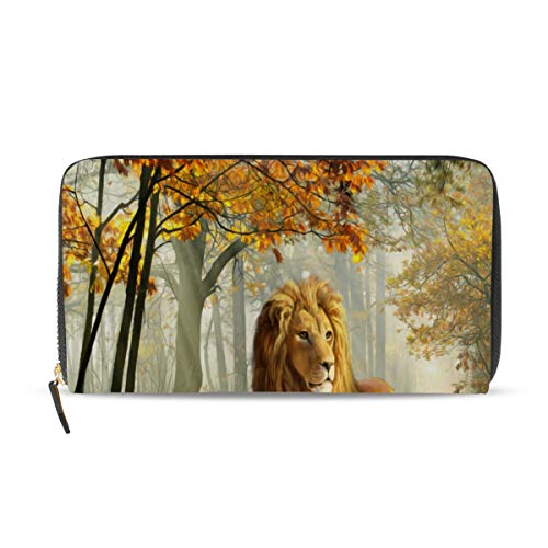 Portefeuille femme en cuir lion idéal pour organiser vos sorties en ville