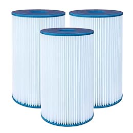 Chryseos Pool Filter Compatible with Type B, Replacement 29005E Pool Filter, 3 Pack