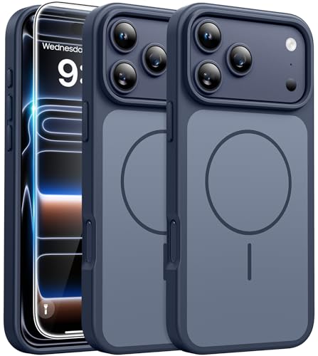 Image of FNTCASE for iPhone 17 Pro-Max Case: Magnetic Phone Cases with Screen Protector Compatible with Magsafe Slim Rugged Shockproof Protective Dual-Tone Design Cell Cover