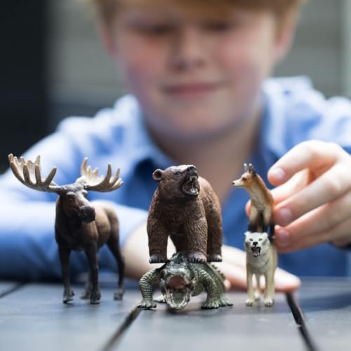 Image of Schleich Wild Life - North American Bundle 2022 Set - Kids Ages 3+ | 77417 | Wild Animal Figurine, Realistic Animal Toys, Safari Toy for Boys and Girls, Screen-Free Imaginative Pretend Play, Montessori
