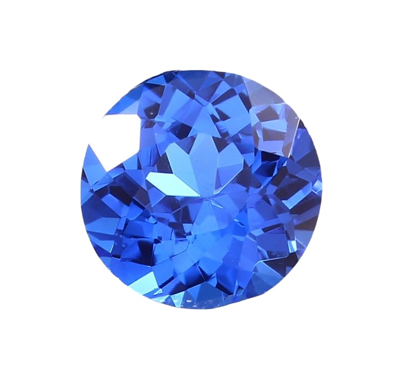 Saphir bleu bleuet naturel de 12 mm pour remplacer une pierre perdue ou rénover un bijou