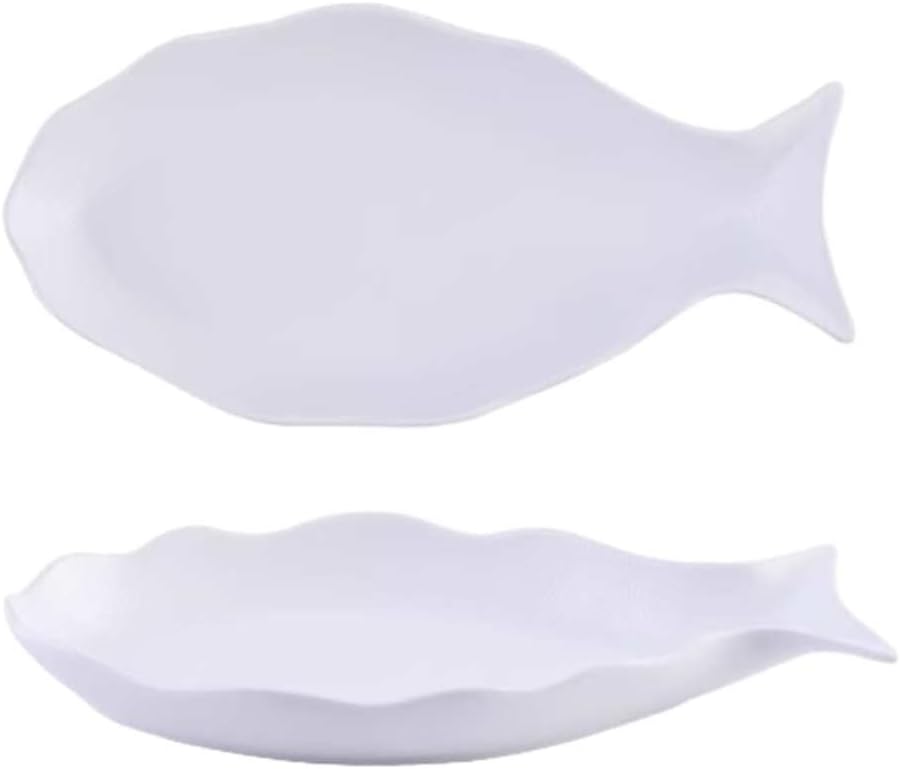 Home Scrub Creative Steamed Fish Plate Oven Available Solid Color Plate-Black