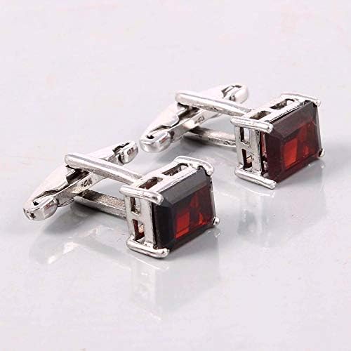 Natural Garnet Cufflink 8x10 mm Octagon Cufflinks Silver Wedding Cufflink Engagement Cufflink Fathers Day GiftGroomsmen Cufflinks