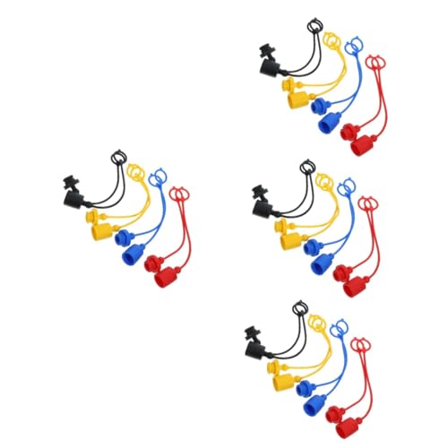 CIYODO 32 Pcs Hydraulic Joint Cap Hydraulic Hose Caps Hydraulic Accessories Hydraulic Coupler Covers Hydraulic Coupler Dust Plug Hydraulic Quick Connect Covers Hydraulic Parts Plastic