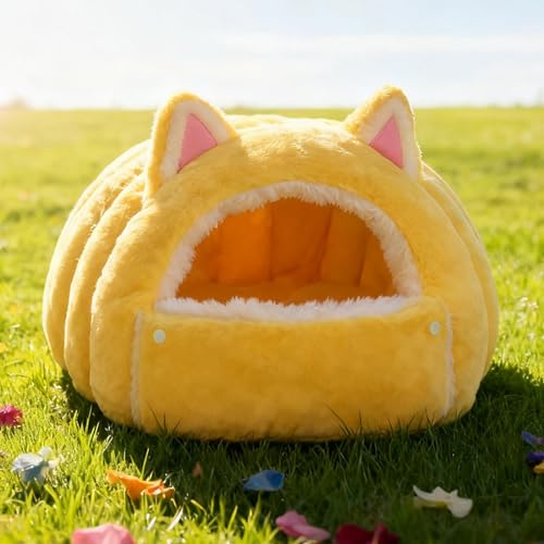 Cama cueva para gatos lavable y semicerrada con base antideslizante 3