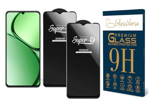 Image of GlassVerse 9H Gorilla Tempered Glass for Realme C63 | HD Clarity Screen Protector, Ultra Strong 9H Protection, Edge to Edge, Case Friendly, Hassle-less Installation Kit Included. (Pack of 2)