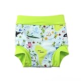 BabyPreg Bambino Bambini Nuotare Pannolini Copertura Pannolino a Vita Alta Shorts di Nuoto di Protezione del Ventre (0-2 anni, Verde)