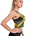 Casual Support Yoga Bra Jamaican Flag of Jamaica, Padded Gym Running Workout Tank, Wirefree Sports Top for Women & Girls