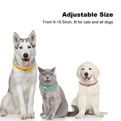 Airtag Dog Collar Holder Airtag Collar 9-19.5inch Soft Silicone Dog Collars for Apple Airtag Small Dogs Puppies Big Cats… - Image 4
