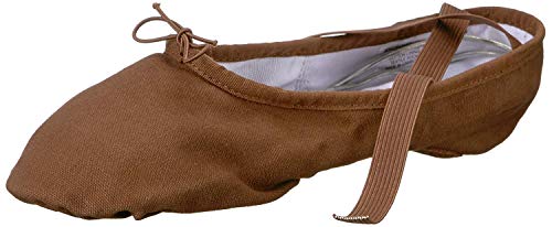 Bloch Damen Dance Men's Pump Split Sole Canvas Ballet Slipper/Shoe Tanzschuh, Cocoa, 36 EU