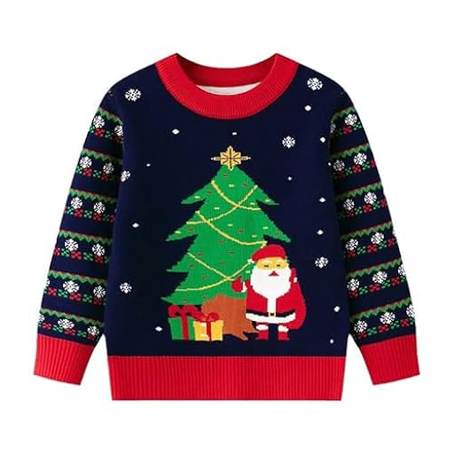 Jersey navideño infantil LED brillante para niñas - Ropa de punto festiva para las fiestas, marine, 6-7 años | Ya disponible en tu tienda friki favorita! En mundofriki.es!