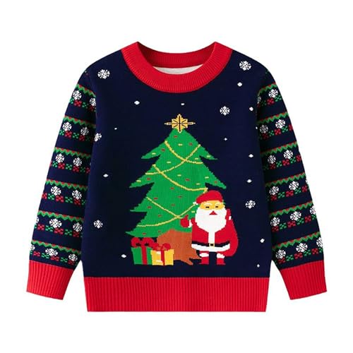 Jersey de Navidad para bebé con cuello redondo en punto suave y cálido