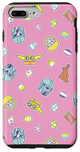 Coque Mandalorian iPhone 8 Plus / 7 Plus Grogu rose pour le quotidien