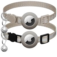 2er Pack kompatibel mit Airtag Katzenhalsband mit Glocke,Reflektierend GPS Tracker Katze kompatibel mit Apple Airtag Hülle,Personalisiert kompatibel mit Airtag Halsband Katze mit Sicherheitsverschluss