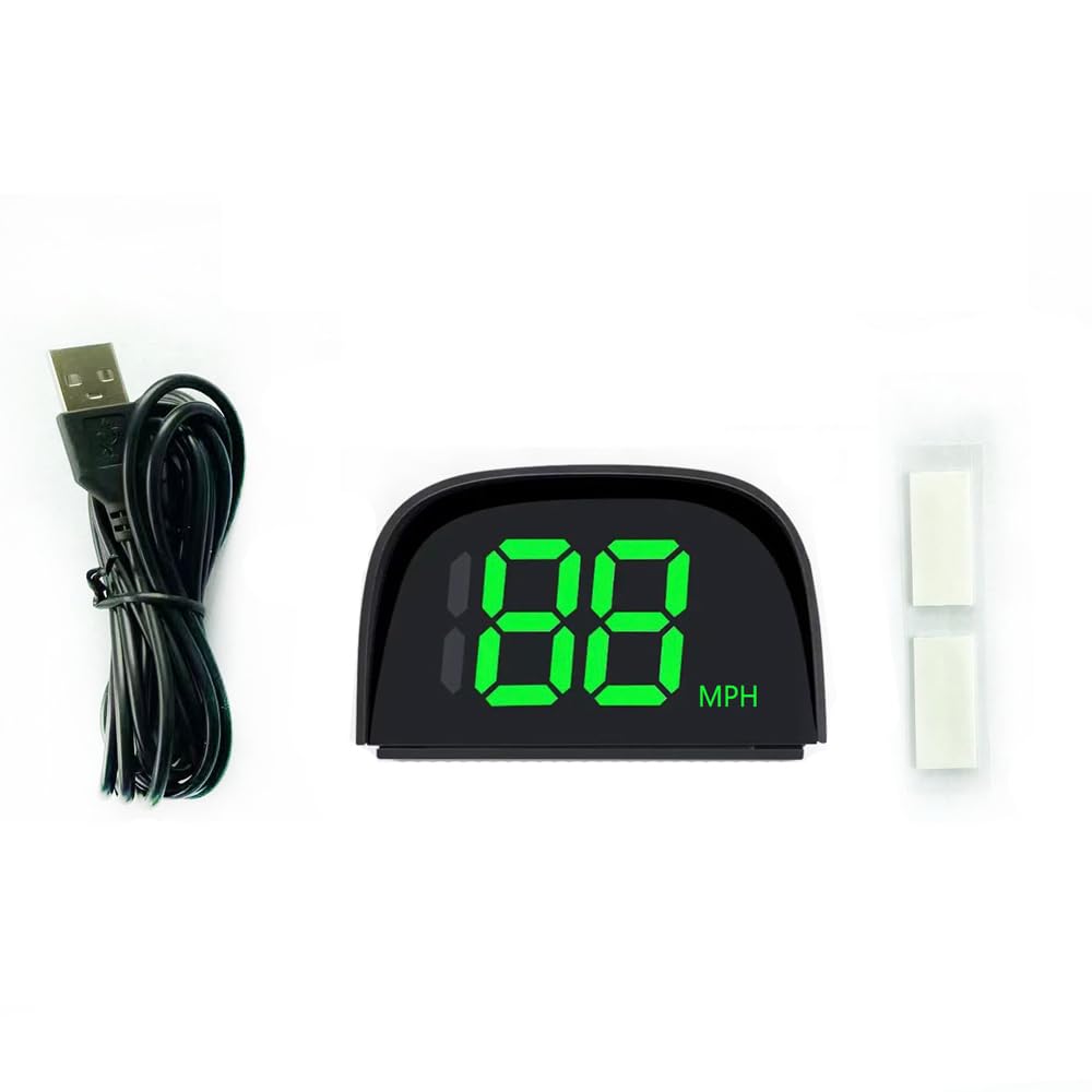 Shkalacar Speedometer HUD GPS Digital Speed Meter, MPH Speedo HUD Car Head Up Display LCD Display for Cars Trucks All Vehicle, USB Cable Plug & Play