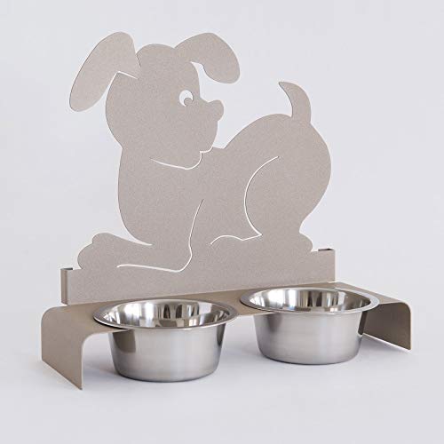 Arti & mestieri Ciotola Doppia Cane Beige
