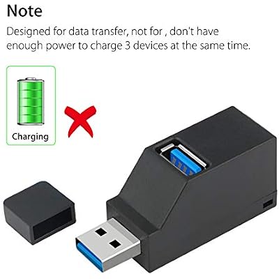 USB Hub,High Speed Mini USB 3.0 USB 2.0 HUB 3 Port Splitter (2 USB 2.0 zUSB 3.0) Distribution Adapter for PC Laptop MacBook Notebook USB Flash Drives