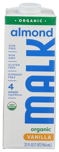 MALK Shelf Stable Organic Vanilla Almond Milk, 32 fl oz,