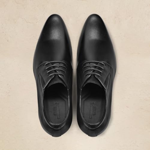 Image of CHAMARIPA Elevator Shoes for Men Derby Oxford Dress Shoes Black | Invisible Height Increase Derby Oxford Shoes Built-in System 2.76 or 3.15 Inches Taller Formal Business Shoes US 7.5-12.5