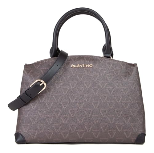 Valentino Lady Re Handbag marron noir sac à main femme avec bandoulière et zips