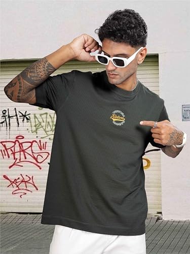 Image of STELLERS Men's Oversized Printed Half Sleeve T-Shirt | Feather Touch Feel | Odour Resistant | Anti-Static | Wrinkle Free | Quick Dry | Stretchable | Lightweight