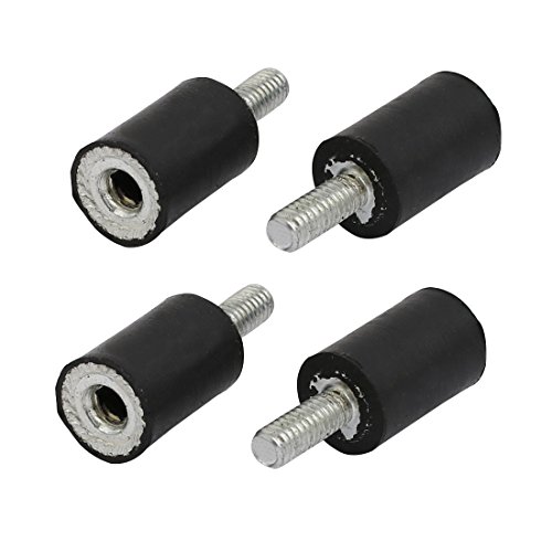 Aexit 10mmx15mm M4 Power supply and power module Male Female Thread Rubber Vibration Isolator Mount 4pcs