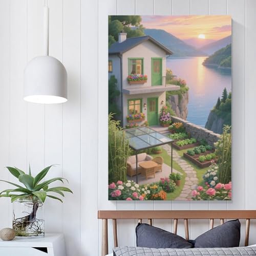 Décoration murale imaginative style campéchois rétro format 16x24inch