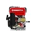EBERTH 6,5 PS 4,8 kW Benzinmotor Standmotor Kartmotor Antriebsmotor mit 19,05 mm Ø Welle mit AG, E-Start, 7ah 12V Batterie, Ölmangelsicherung, 4-Takt, 1 Zylinder Benzin Motor, 196 ccm, luftgekühlt