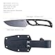 Sanrenmu Feststehendes Messer mit Scheide 3,28 8Cr13Mov Klinge G10 Hohlgriff Teilerl Tang Feststehende Klinge für EDC Outdoor Camping S628 (Schwarz)