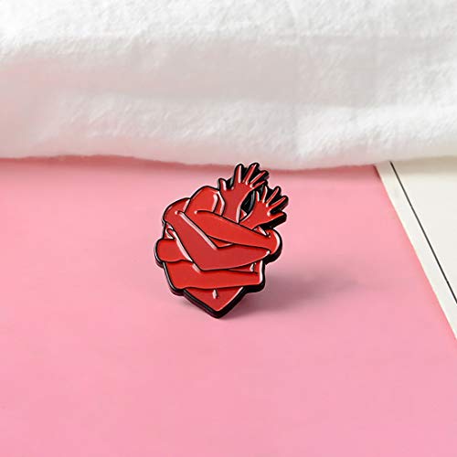 Rostivo Enamel Pins For Backpacks Heart Pin Funny Enamel Lapel Brooch Pin Badge For Men Women Boys Girls Cardiac Organ Cute Aesthetic Pin For Hat Bag #TOP5