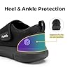 FitVille Mens Extra Wide Fit Diabetic Shoes Easy Close Adjustable Orthopedic Slippers for Swollen Feet Plantar Fasciitis Lightweight Walking Shoe, Black, 8 UK Wide #4