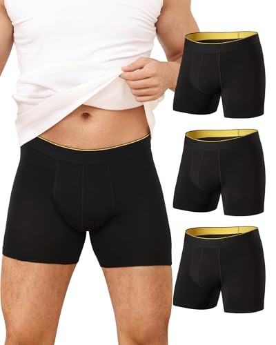 Best Pee Proof Underwear for Men with Heavy Incontinence in 2026 10 Battewa Leak Proof Underwear for Men Reusable Bladder Leakage Incontinence Boxer Briefs Odor Control 60ml Discreet Protection 3-Pack (Black X-Large)