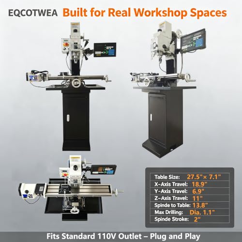 EQCOTWEA DRO Milling Machine