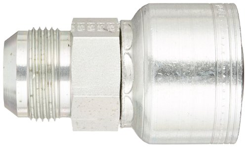 Image of Aeroquip 1AA16MJ16 Carbon Steel Global TTC (Thru the Cover) Crimp Hose Fitting Male SAE, Straight, 1 inch Hose ID, 1-5 /16 inch - 12 Thread