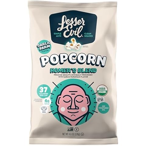 LesserEvil Organic Homer's Secret Blend Popcorn, 4.6 OZ Cover