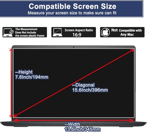 Image of ScreenGuard Compatible With Laptops With 15.6 inch Inch Diagonal With 16:9, HP15 /15s /Victus /Pavilion /EY /FQ /GR /Omen /Zbook Studio G7 /Envy X360 /Probook /Elitebook /Omen Size : 345 mm X 194 mm