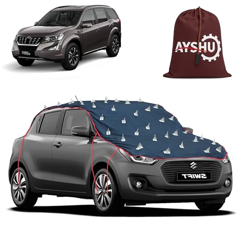 Image of AYSHU Water-Resistant Spike Car Cover for Mahindra XUV 500 - Protects from Dogs, Monkeys, Dust, Sunlight & UV - Full Roof Universal Fit