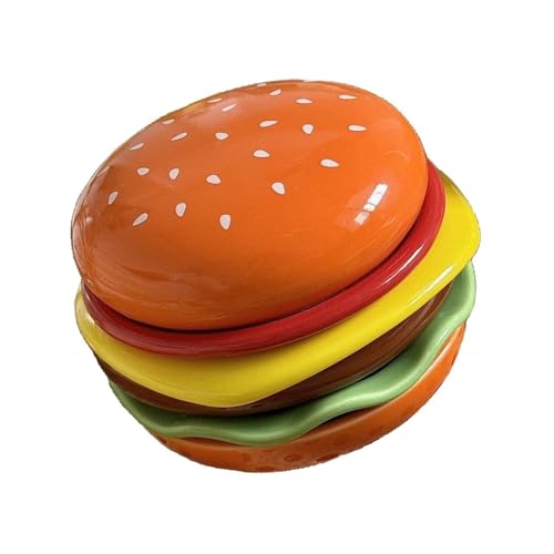 Modernos platos apilables para montaje de hamburguesas, construcción de cerámica, diseño de 6 para entusiastas de la cocina creativa, recipiente de salsas de cerámica para hamburguesas