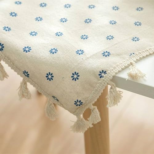 Nappe rectangulaire en lin et coton pour protéger votre table - 7