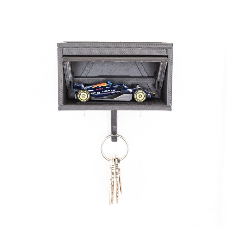 Die-cast Cars Wall-Mounted Key Holder (Black) | Stylish Mini Car Display & Organizer for Keys, Garage, and Home Decor-image-14