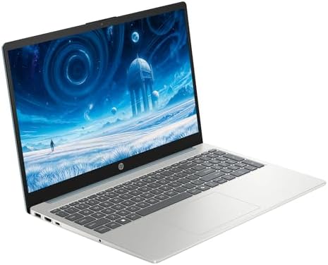 HP 15.6" FHD Touchscreen Business Laptop Computer, 8GB RAM 256GB SSD, 8-Core Intel Core i3, Windows 11 with Copilot AI, Moonlight Blue (Renewed) - 2