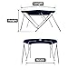 MSC 3 Bow 4 Bow Bimini Top Boat Cover with Rear Support Pole and Storage Boot(Navy, 3 Bow 6'L x 46