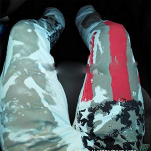 Andongnywell American Flag Print High Stretch Slim Fit Men's Jeans USA Printed Skinny Fit Denim Pants4
