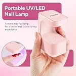 JODSONE U V Mini Nail Lamp with Timer Cordless Portable LED Light for Fast Curing Gel Polish Pink