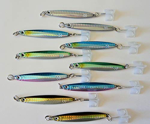 10 pcs Colt Sniper Metal Jig 60g /2oz Knife Vertical Fishing Lures Random