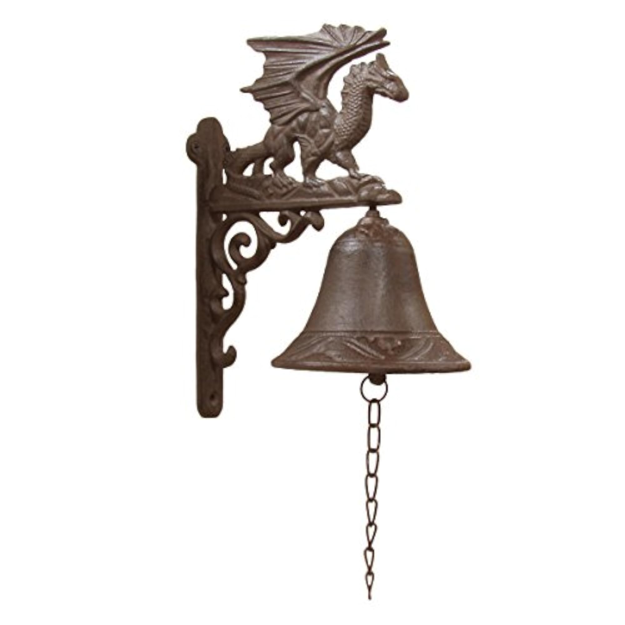 Flying Winged Dragon Metal Wall Mount Bell
