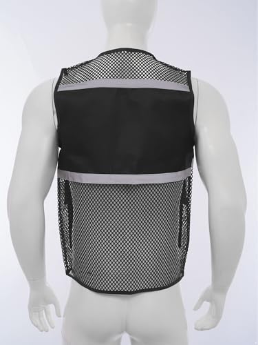 YiZYiF Men Women High Visibility Reflective Safety Waistcoat Sports Vest for Construction Work Running Biking