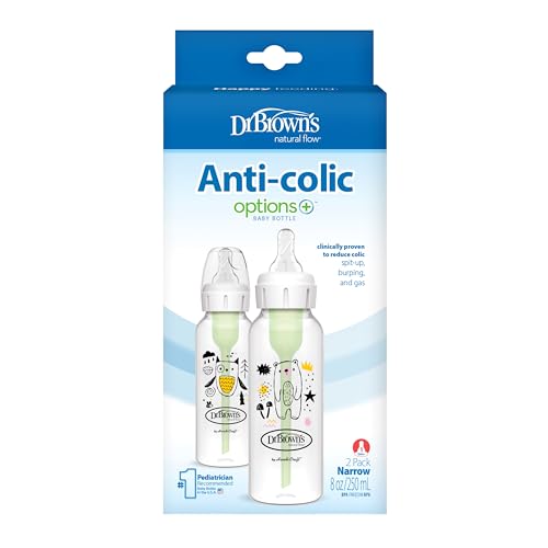 Dr. Brown's Anti-Colic Options+ Narrow Baby Bottle, Bear & Owl, 2-Pack - image 6
