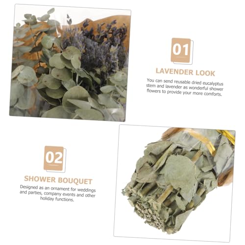 Ramo de Tallo Seco de Eucalipto y Lavanda para Ducha miniatura 3